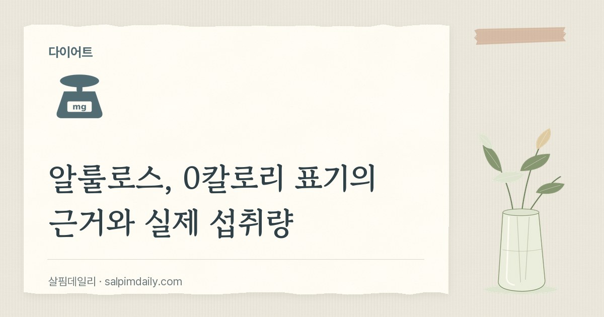 알룰로스, 0칼로리 표기의 근거와 실제 섭취량