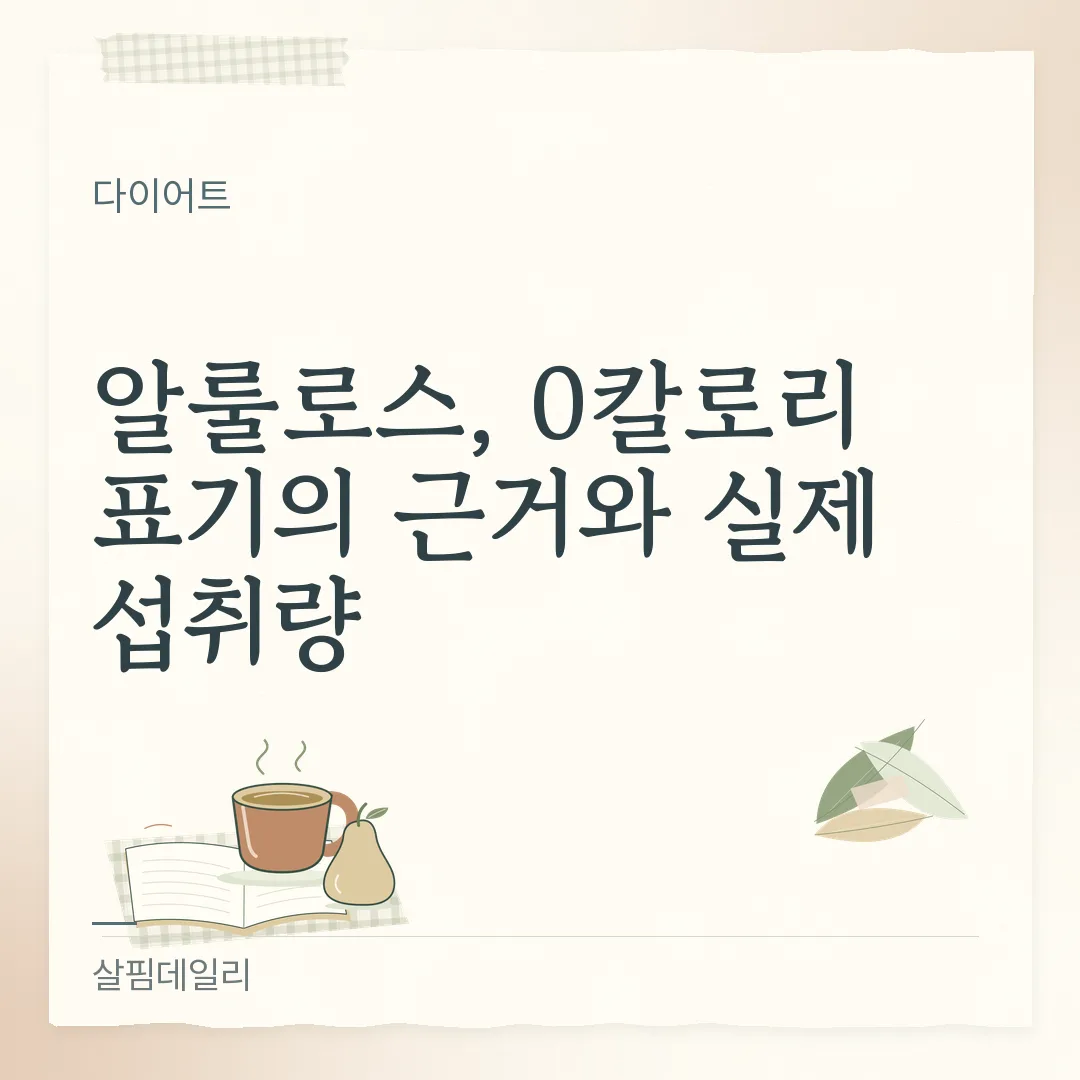 알룰로스 하루 섭취량, 정해진 숫자가 없을 때 내 양을 정하는 법 카드 1
