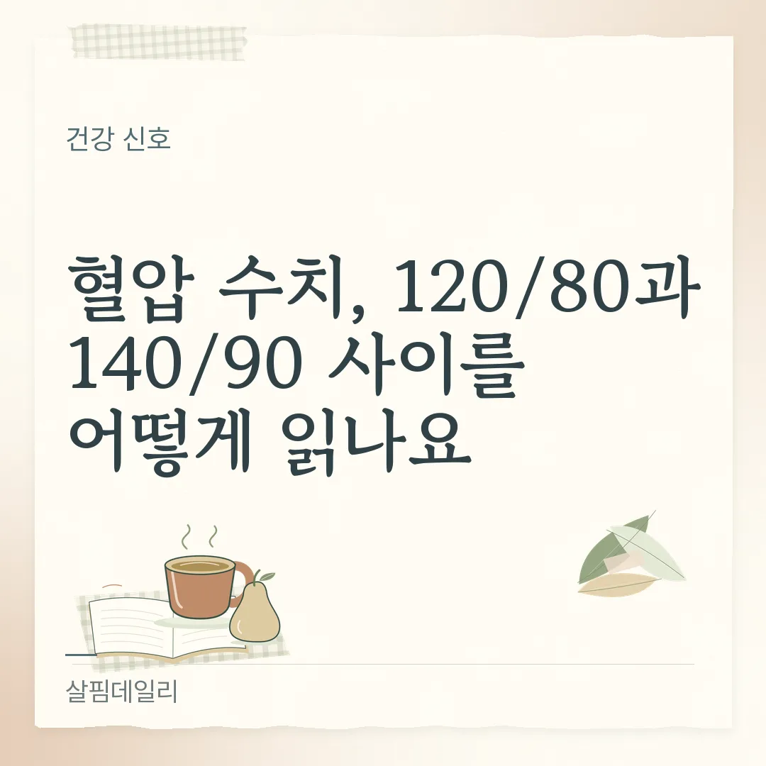 혈압 수치, 120/80과 140/90 사이를 어떻게 읽나요 카드 1