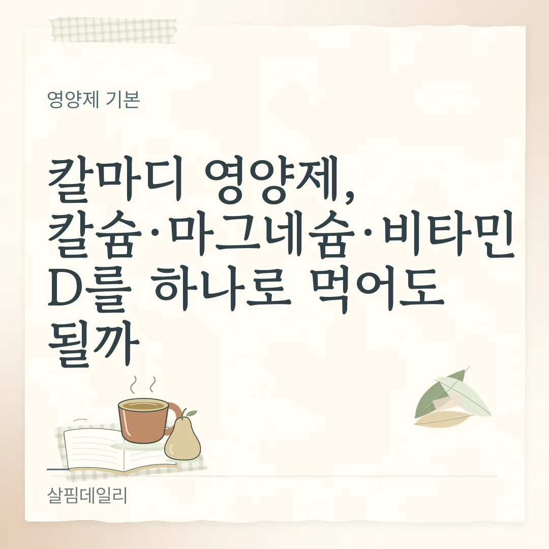 칼슘 마그네슘 비타민D 같이 먹어도 되나요? 공전 하루 기준과 복합제 함량 읽기 카드 1