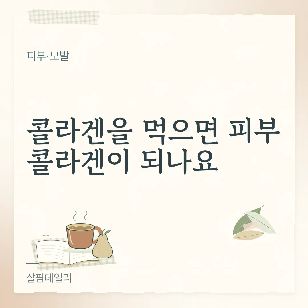 콜라겐 효능, 먹으면 피부 콜라겐이 되는 건 아닙니다 카드 1