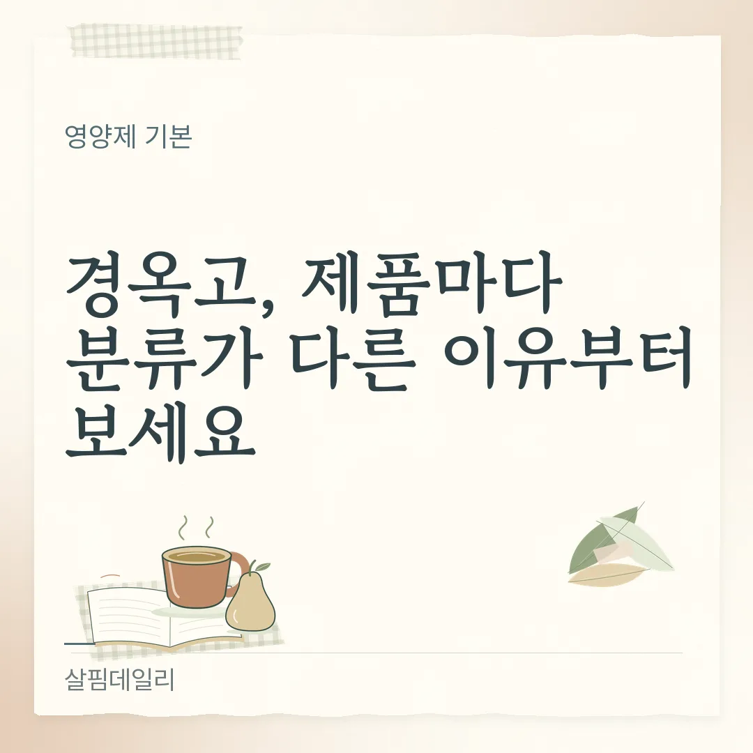 경옥고, 제품마다 분류가 다른 이유부터 보세요 카드 1