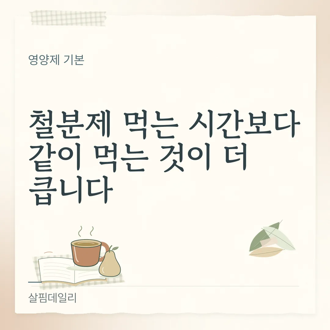 철분제 먹는 시간, 공복이 낫지만 속 쓰리면 식후입니다 카드 1