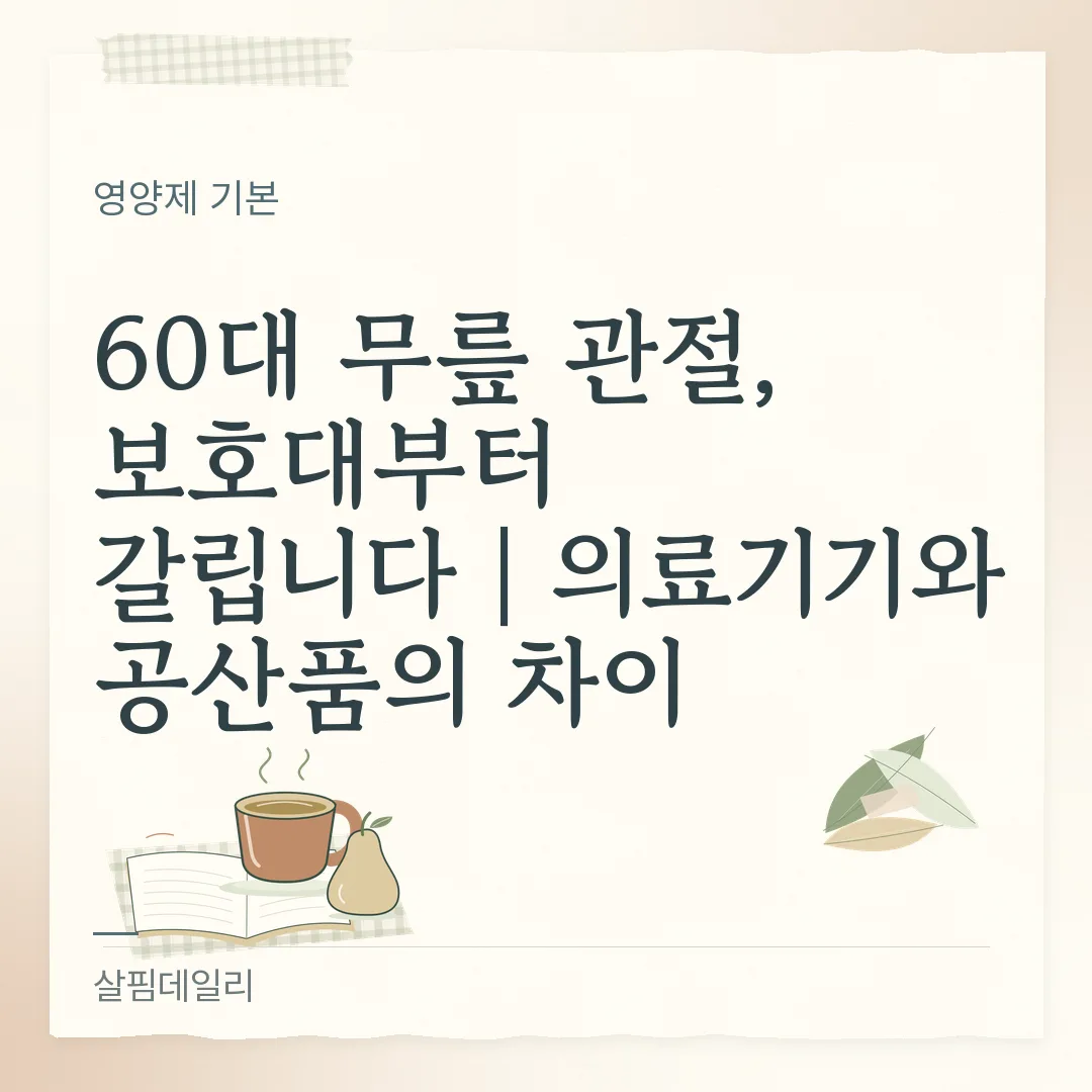 60대 무릎 관절 보호대, 아무거나 사면 안 되는 이유 카드 1