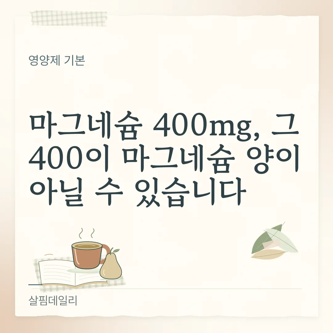 마그네슘 400mg, 그 400이 마그네슘이 아니었어요 카드 1
