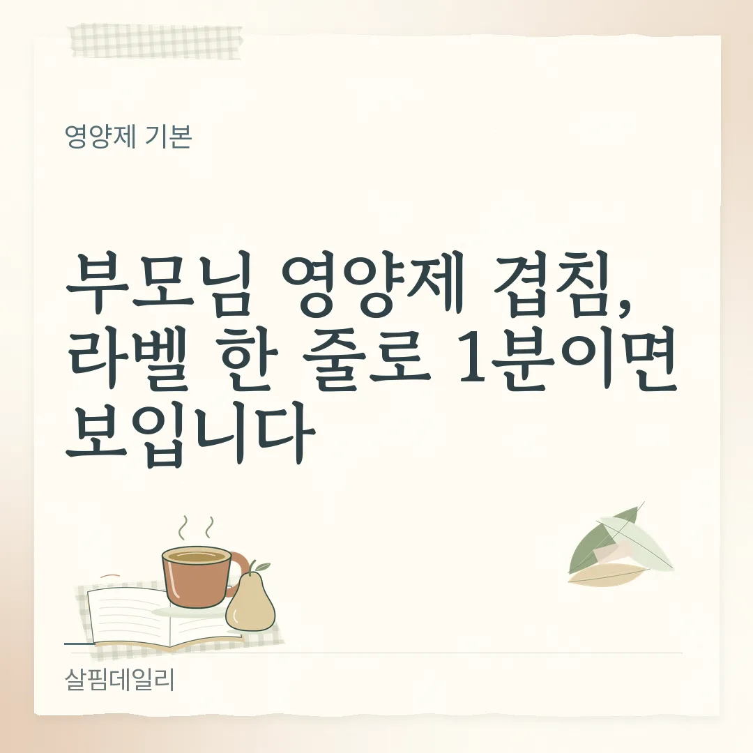 영양제 과다복용 막는 법, %영양소기준치 한 줄로 겹침을 보세요 카드 1