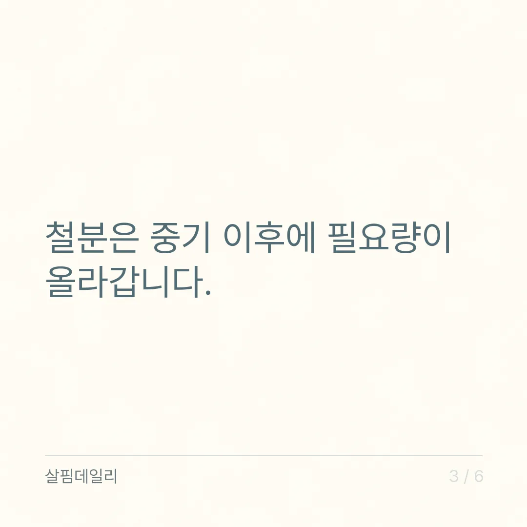 임산부 영양제, 엽산·철분·비타민A를 시기별로 나눠 보세요 카드 3