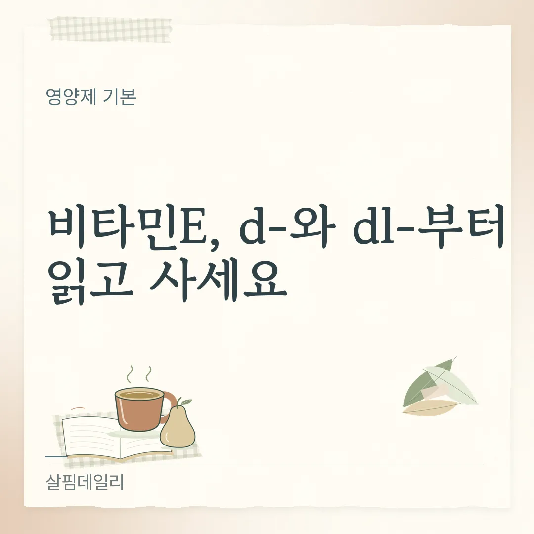 비타민E, d-와 dl-부터 읽고 사세요 카드 1