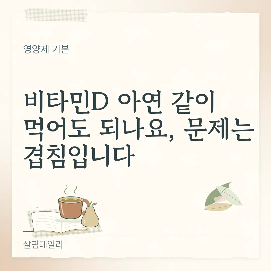 비타민D 아연 같이 먹어도 됩니다, 대신 아연 합계 35mg을 보세요 카드 1
